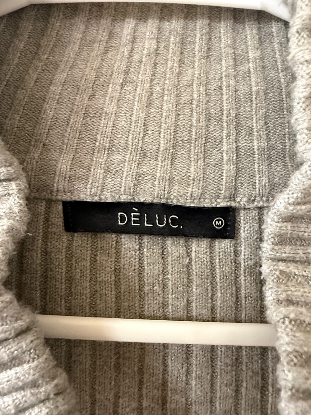 Deluc Gray Ribbed Zip-Up Cardigan - Picture 2 of 3